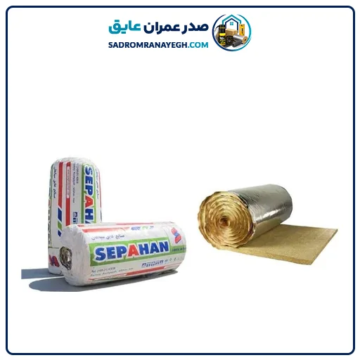 پشم سنگ رولی فویلدار نگین سپاهان 01